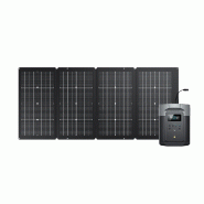 EcoFlow DELTA 2 Max Générateur solaire (PV220W) - EcoFlow DELTA 2 Max + 1 * Panneau solaire bifacial 220W