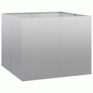 Helloshop26 - Jardinière 100 x 100 x 80 cm acier galvanisé stable et décorative pour jardin ou balcon en acier galvanisé 02_0051604 - acier 300023