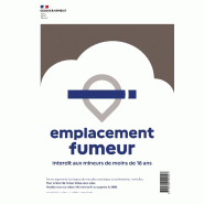 Panneaux adhésifs A4 zones fumeurs/non fumeurs - ADPNLG-TL05/ESFM