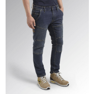 Pantalon de travail en jean stone plus dirty washing bleu t44 (us34) - diadora spa - 702.170752 - 744150