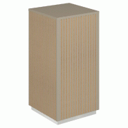 Podium 1 porte push-pull Vertigo T01 MDF naturel et taupe 45x45x90cm