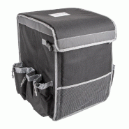 Sac à dos de livraison de repas vinyl 35,5x35,5x47cm noir
