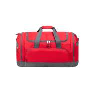 Sac de sport - polyester 600D - plusieurs compartiments zippés - bandoulière réglable - couleur rouge Sac de sport - polyester 600D - plusieurs compartiments zippés - bandoulière réglable - couleur rouge