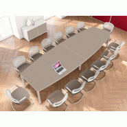 Table de réunion Quarto en Fénix - dimensions 280/400 x 130 cm - Piètement acier Table de réunion Quarto en Fénix - dimensions 280/400 x 130 cm - Piètement acier