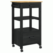 VidaXL Chariot de cuisine MONZA Noir 48 x 40 x 88,5 cm - 42027033