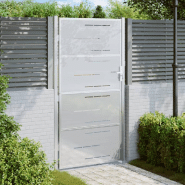 Vidaxl portail de jardin 100x180 cm acier inoxydable 376484