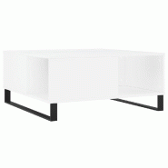 VidaXL Table basse blanc 80x80x36,5 cm bois d'ingénierie Modèle Nova Loft - 830788