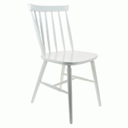 Chaise d'intérieur Nancy en bois finition blanche - par 2