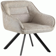 CLP Chaise de Salle à Manger Pettuli Crème/Tissu - beige textile 326505