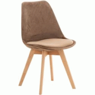 Décoshop26 - Chaise de salle à manger x1 design scandinave en velours marron et pieds en bois clair 10_0002281 - marron 3000250936156 Décoshop26 - Chaise de salle à manger x1 design scandinave en velours marron et pieds en bois clair 10_0002281 - marron 3000250936156