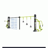 Gamme stations COMBO - Grand portique push pull avec TRX et filet à grimper Gamme stations COMBO - Grand portique push pull avec TRX et filet à grimper