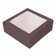 García de Pou Garcia de Pou 100 unités - Boîtes Patisseries Avec Fenêtre 'Thepack' 250 G/M2 + Opp 26X26X8 Cm Chocolat Carton Ondulé Nano-Micro -