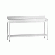 GGM Gastro Tables Inox de Travail Premium avec Dosseret et Etagère - Profondeur 600 mm - ATK206A - 4063326066798_0