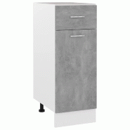 Helloshop26 - Armoire à tiroirs design fonctionnelle rangement cuisine 30 x 46 x 81 cm en bois d'ingénierie gris béton 02_0047655 - gris Bois massi