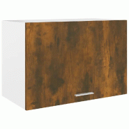 Helloshop26 - Armoire suspendue cuisine rangement pratique 60 x 31 x 40 cm en bois d'ingénierie chêne fumé 02_0048206 - Bois massif 3000235160088