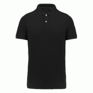 KARIBAN Polo Supima® manches courtes homme Noir L 100% Coton - L noir 3663938159683