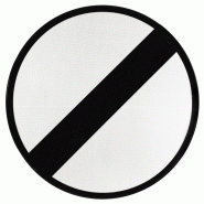 Panneau d'interdiction B31 - Fin de toutes les interdictions précédemment signalées Panneau d'interdiction B31 - Fin de toutes les interdictions précédemment signalées