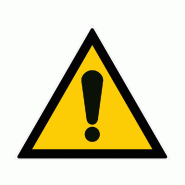Panneau triangle danger jaune et noir - 3460090