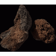 Pierre de lave rouge foncé 100/200 - décoration pour aménagement paysager