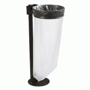 Support sac ECOLLECTO ESSENTIEL sur poteau platine - Gris Manganèse