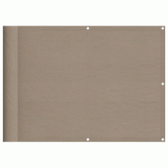 Écran de balcon taupe 75x700 cm 100% polyester oxford Modèle Terrasse Luminor - 4000235