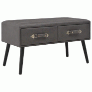 VidaXL Table basse Gris 80x40x46 cm Similicuir  Modèle Atlas Master Core - 247545XL