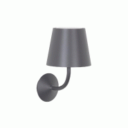 Zafferano Poldina 230V Applique d'extérieur en aluminium moulé sous pression Gris foncé avec diffuseur en polycarbonate transparent IP54 E27 - gris