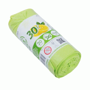 20 sacs poubelle 30 L parfum citron avec fermeture facile - 8414271048586