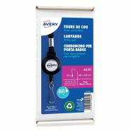 AVERY 10 lacets 40 cm de long x 1 cm de large, avec enrouleur 60 cm de long - 5014702001697
