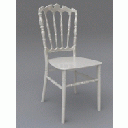 Chaise empire blanc nacre plastique