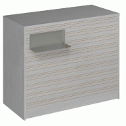 Comptoir Vertigo H T04nat. Spl.Gauche L120cm 2tabl.Couliss.4tab.Amovib.Noyercl