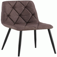 Décoshop26 - Chaise de salle à manger x1 confort et élégance intemporelle en velours marron et métal  10_0007152 - marron métal 3000265966841