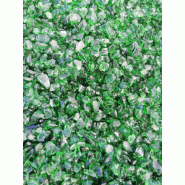 Gravier décoratif 5/10 en verre vert - Pour intérieur et extérieur