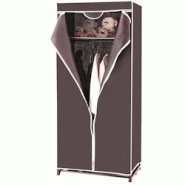 Helloshop26 - Armoire penderie rangement 75 x 50 x 170 cm grande capacité design simple en non-tissé marron 20_0010305 - marron 3000226104350