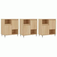 Helloshop26 - Buffet bahut commode armoire meuble de rangement organisateur cuisine salle de séjour salons 3 pcs sonoma bois 02_0037111 - 30002132187 Helloshop26 - Buffet bahut commode armoire meuble de rangement organisateur cuisine salle de séjour salons 3 pcs sonoma bois 02_0037111 - 30002132187