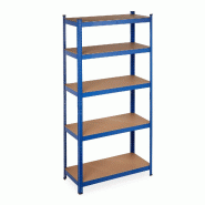 Helloshop26 - Etagère charge lourde modulable garage 180 x 90 x 40 cm avec capacité jusqu'à 875 kg design industriel en MDF bleu 13_0010048 - bleu