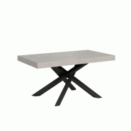 Itamoby Table extensible 160/420x90 cm Volantis pieds anthracite cachemire - gris multi-matériau VE160TAVLT420-CH-AN