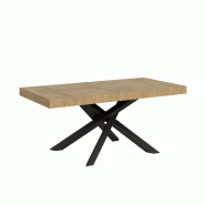 Itamoby Table Extensible 200/460X90 Cm Volantis Chêne Naturel Avec Pieds Anthracite - marron VE200TAVLT460-QN-AN