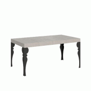 Itamoby Table Extensible Paxon Premium Cashmere 120/380X90 Cm Avec Pieds Anthracite - gris 8050598908150
