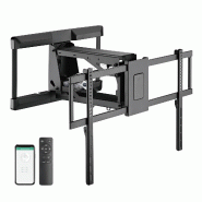 KIMEX - Support mural TV motorisé 43"-90" - Réglable en hauteur - Charge 50kg - noir plastique 3700685427754