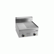 Plancha et grillade électrique - Plaque en chrome - 600x510 mm - 7.5Kw - MBM EFT66LRC_0