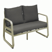 Proloisirs Canapé Fixe Tonio 2,5 places Alu Sauge - beige multi-matériau BM2514