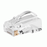 ROLINE Connecteur modulaire non blindé Cat.6A (Classe EA), Easy Passthrough, pour câble solide/tresse, 10 unités ROLINE Connecteur modulaire non blindé Cat.6A (Classe EA), Easy Passthrough, pour câble solide/tresse, 10 unités