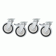 Roulettes professionnelles 4AW avec freins