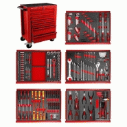 SERVANTE ATELIER COMPLÈTE 211 OUTILS ROUGE MW-TOOLS MWE211R