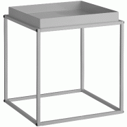 Tectake Table d'appoint CAMBRIDGE 40x40x44cm - Gris - gris acier 404182