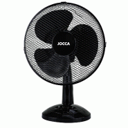 Ventilateur sur pied noir 40W 3 vitesses d'air - Ventilateur de table Oscillation 90° Tête Inclinable 34 x 34 x 49 cm Jocca - noir 8435253569417