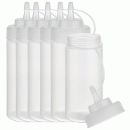 APS Set de 6 flacons verseurs souples, 490 ml, incolore - transparent plastique 93253