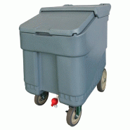 Chariot pour glaçons gris 125L 76x86x53cm