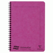 Clairefontaine Lot de 10 Carnet Europa Notemaker A5, 120p./60 feuilles détachables 90 g/m² reliure intégrale, ligné, coloris fuchsia - 5016196030870